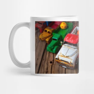 Five Old Trusty Toy trucks Mug